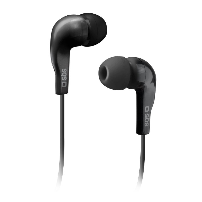 SBS In-ear stereo earset Studio Mix 10, jack 3,5 mm with microphone and answer button Black