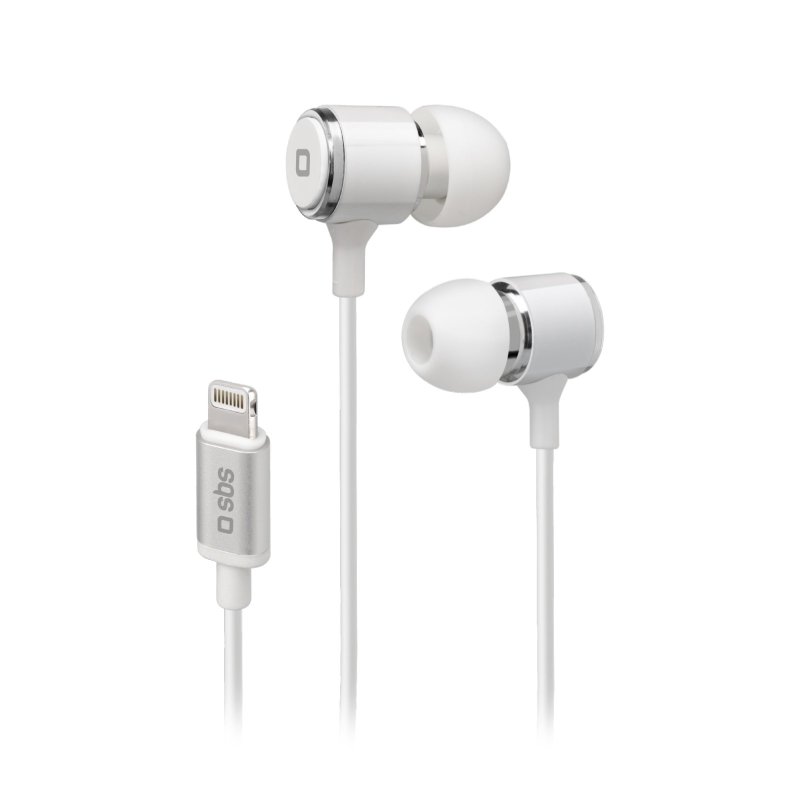 SBS In-ear stereo Mix 100 headset with Lightning connector White