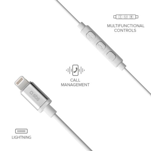SBS In-ear stereo Mix 100 headset with Lightning connector White - Image 3
