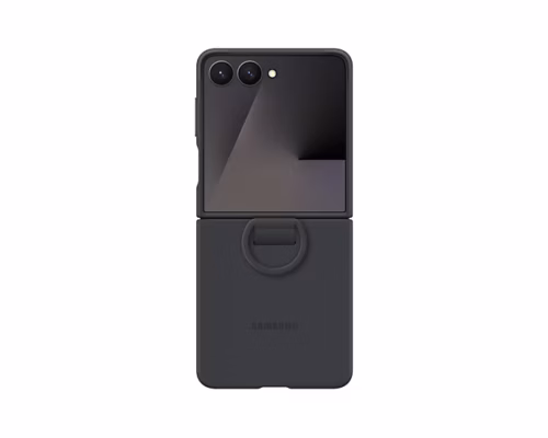 Samsung Silicone Ring Case for Galaxy Z Flip7 Black - Image 2