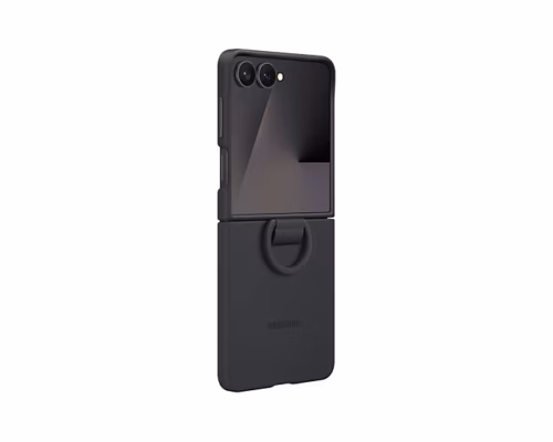 Samsung Silicone Ring Case for Galaxy Z Flip7 Black - Image 3
