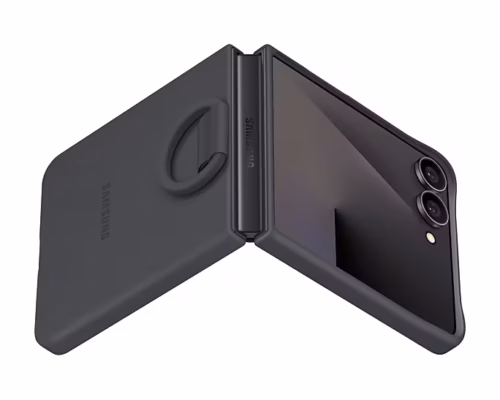 Samsung Silicone Ring Case for Galaxy Z Flip7 Black - Image 4