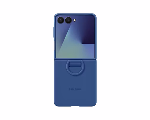 Samsung Silicone Ring Case for Galaxy Z Flip7 Blue - Image 2