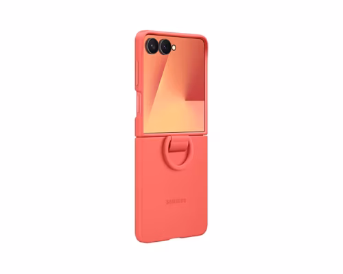 Samsung Silicone Ring Case for Galaxy Z Flip7 Red - Image 3