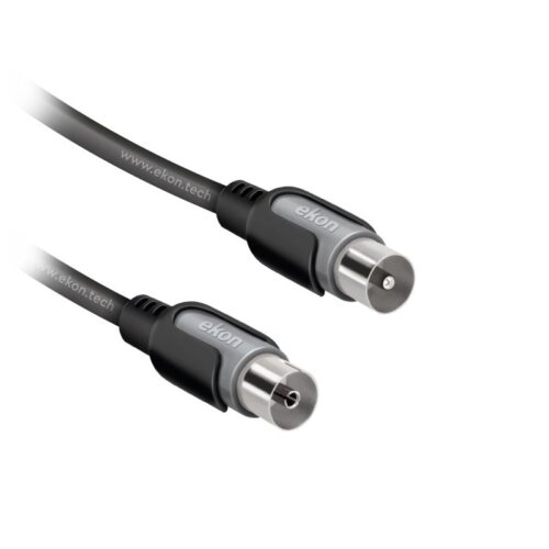 EKON cable antenna connectors 9,5 mm male a 9,5 mm female, black color,length Cable 1,8 m  double shielding