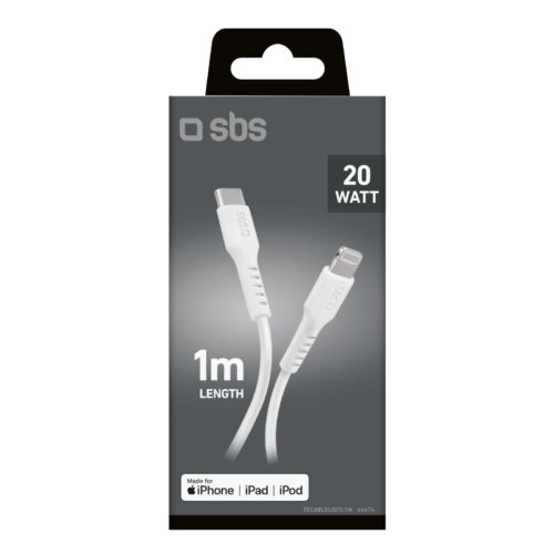 SBS 1m Lightning cable for data and charging - Image 2
