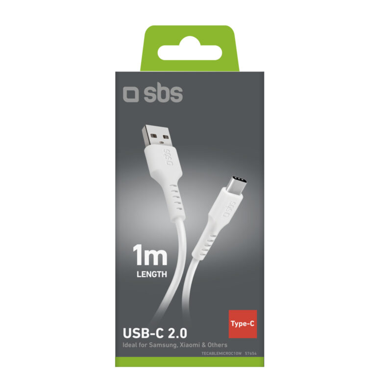 SBS 1-metre USB-A to USB-C data and charging cable - Image 2