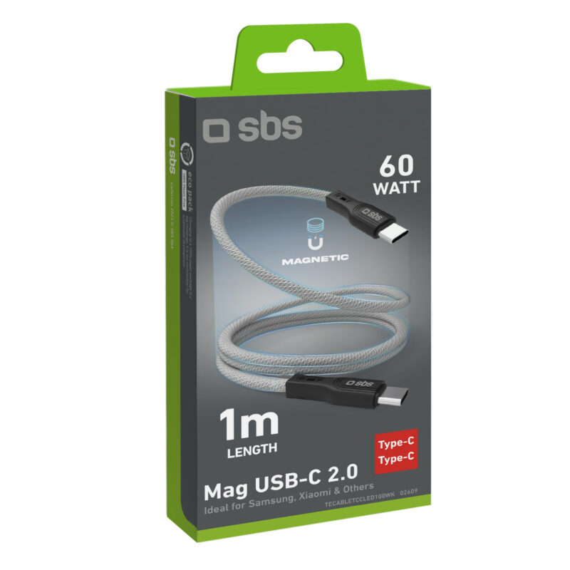 SBS USB-C - USB-C cable with magnetic finish, 1 metre - Image 2