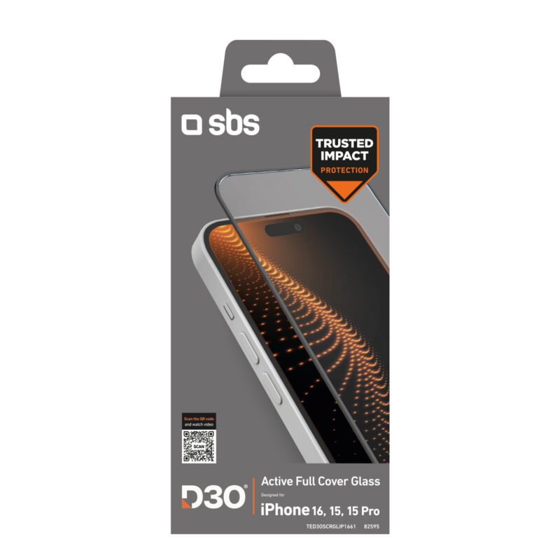 SBS D3O Screenglass for iPhone 16 / iPhone 15 / iPhone 15 Pro - Image 2