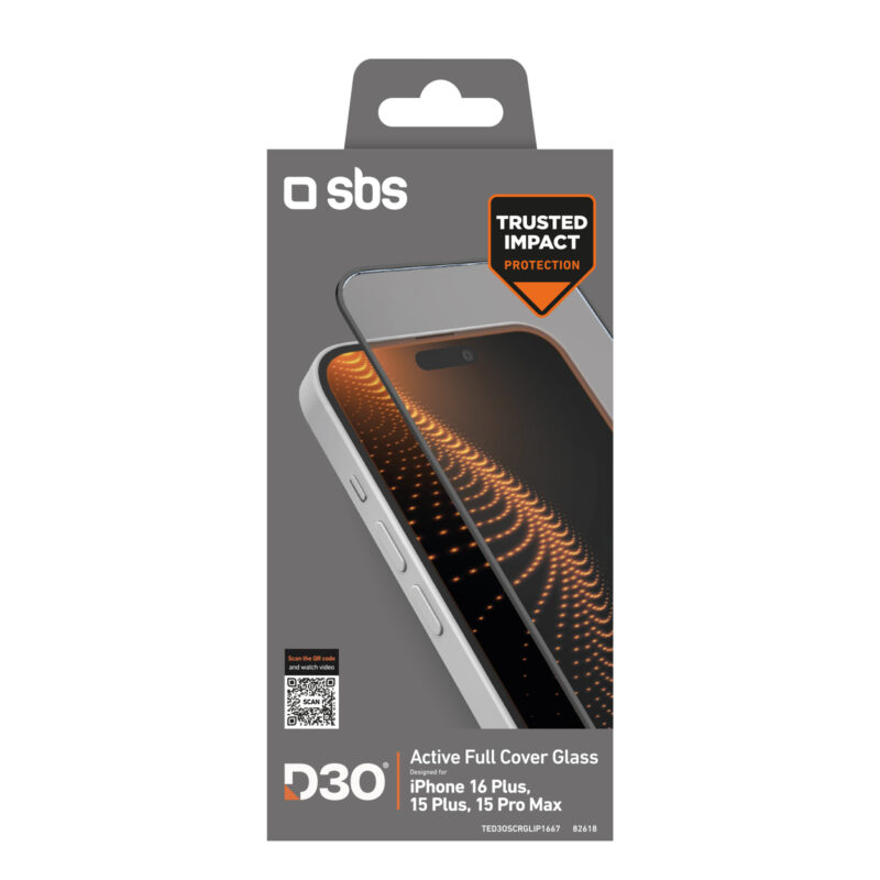 SBS D3O Screenglass for iPhone 16 Plus / iPhone 15 Plus - Image 2
