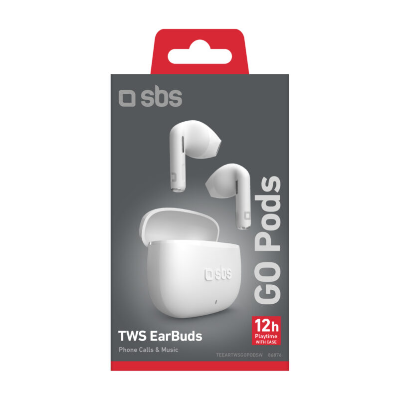SBS TWS semi-ear in-ear headphones, White - Image 2