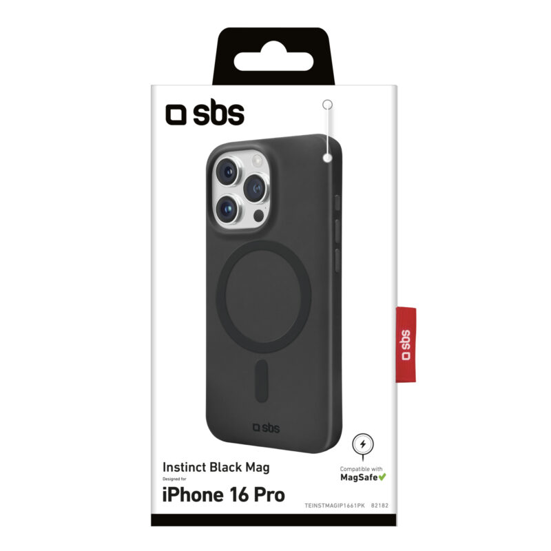 SBS Instinct cover compatible with MagSafe for iPhone 16 Pro, black - Image 2