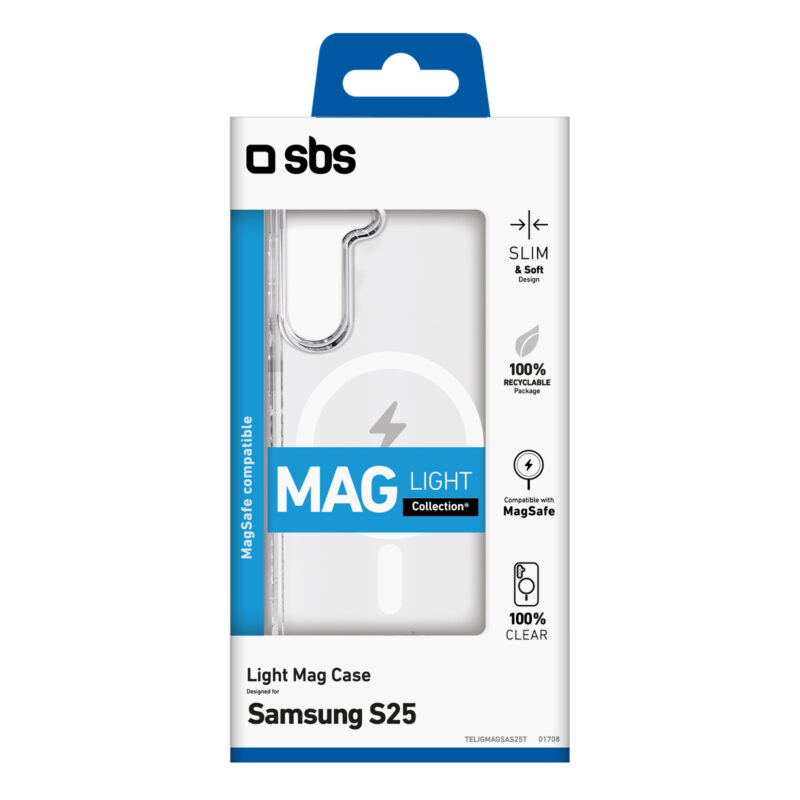 SBS Light Mag Cover for Samsung S25, transparent - Image 2