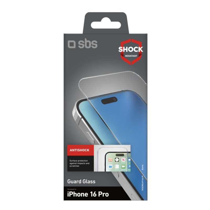 SBS Screen protector tempered glass high resistant for iPhone 16 Pro - Image 2