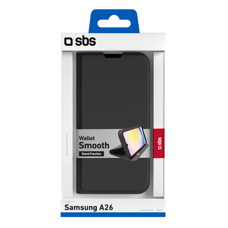 SBS Wallet smooth for Samsung Galaxy A26, black - Image 2
