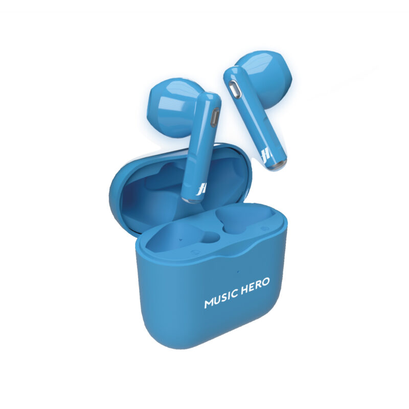 SBS Fluo-colored TWS earphones, Blue