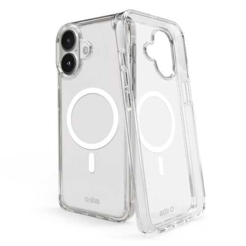 SBS Light Mag Cover compatible with MagSafe for iPhone 16, transparent
