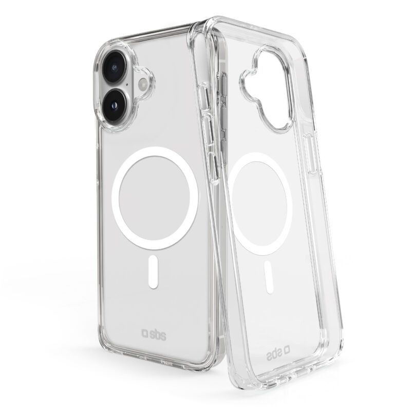 SBS Light Mag Cover compatible with MagSafe for iPhone 16, transparent