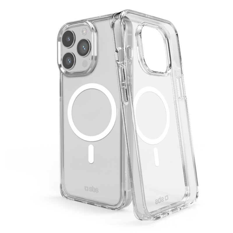 SBS Light Mag Cover compatible with MagSafe for iPhone 16 Pro, transparent