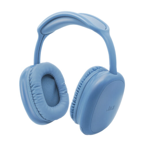 SBS JAZ Wireless Headphones with integrated buttons and microphone, blue color