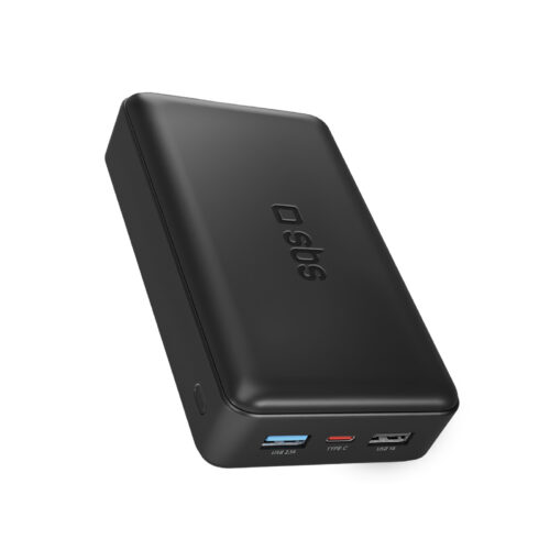 SBS Fast charge powerbank: 20,000 mAh, 2 USBs