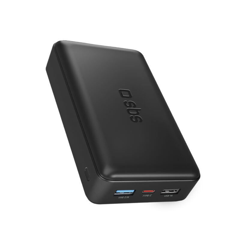SBS Fast charge powerbank: 20,000 mAh, 2 USBs