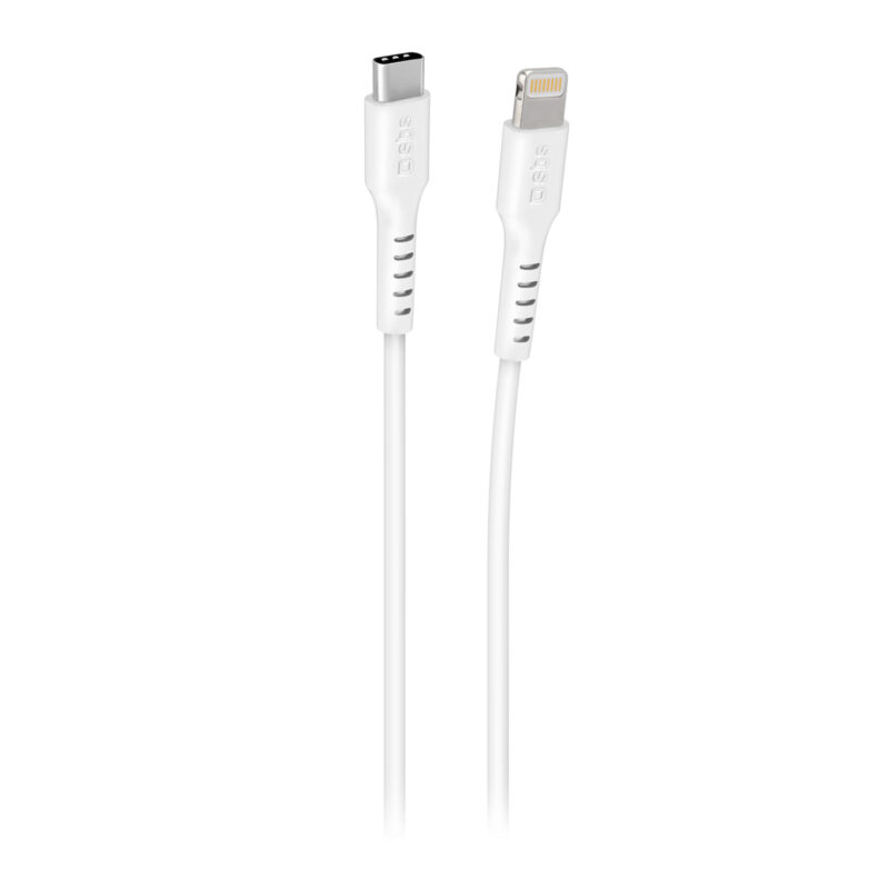 SBS Data and charging cable 3m - USB-C to Lightning connectors