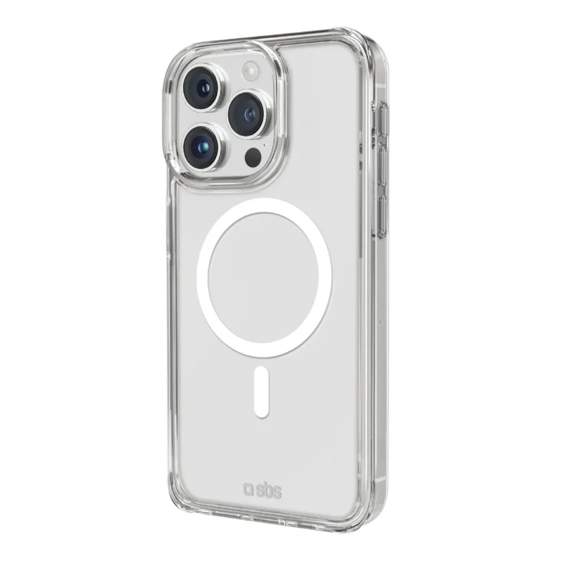 SBS Light Mag case for iPhone 15 Pro Max Transparent