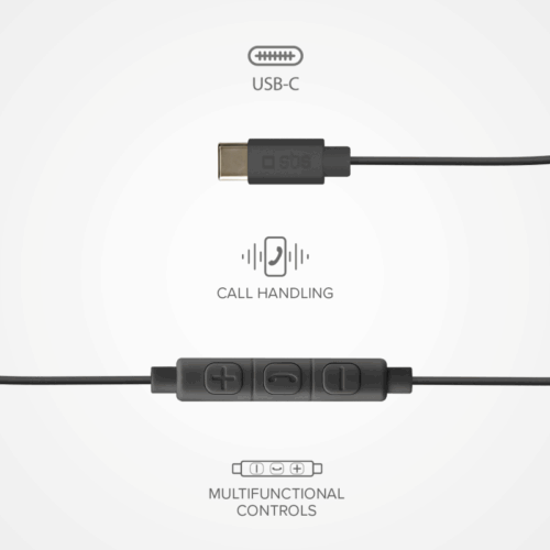SBS Studio Mix 65c - Wired semi-in-ear earphones with USB-C connector Black - Image 4