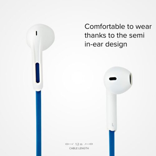 SBS Studio Mix 99 wired stereo headphones with Jack Connector Blue - Image 3