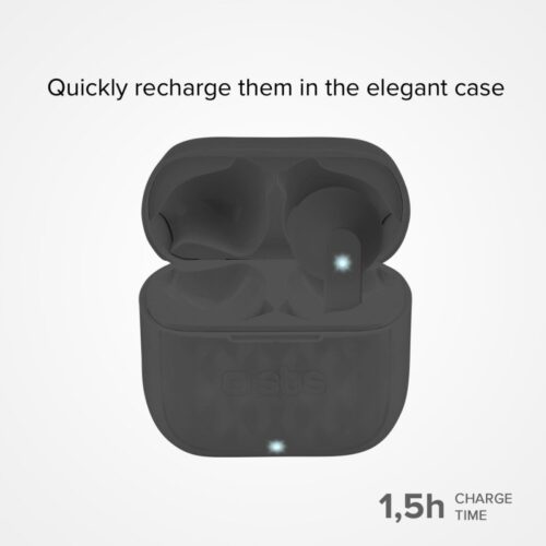 SBS Air Free - TWS wireless earphones with 250 mAh charging case Black - Image 3