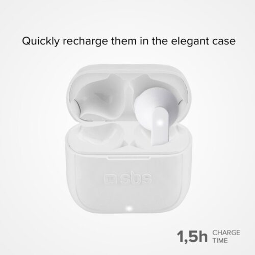 SBS Air Free - TWS wireless earphones with 250 mAh charging case White - Image 3