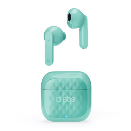 SBS Air Free - TWS wireless earphones with 250 mAh charging case Light Blue