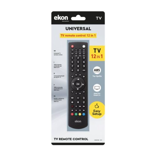 EKON Universal remote control, multi-brand, easy setup, 12 in 1, distance 8 mt - Image 2