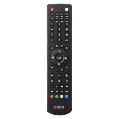 EKON Universal remote control, multi-brand, easy setup, 12 in 1, distance 8 mt