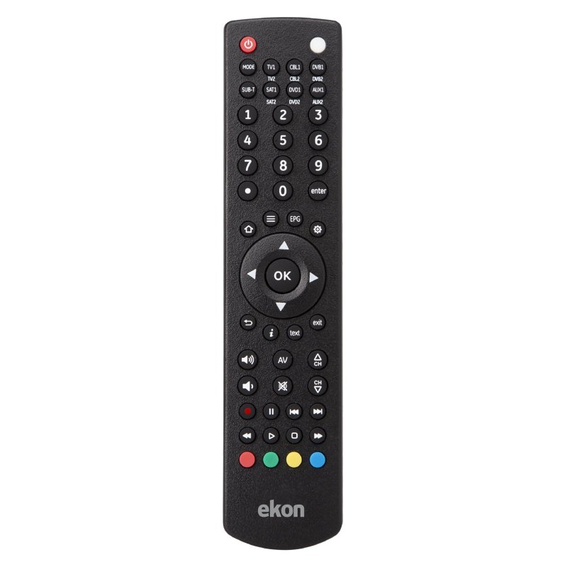 EKON Universal remote control, multi-brand, easy setup, 12 in 1, distance 8 mt